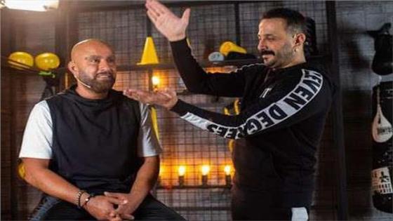 الفنان قصي خولي مع الفنان أحمد السقا سويا في فيلم السرب